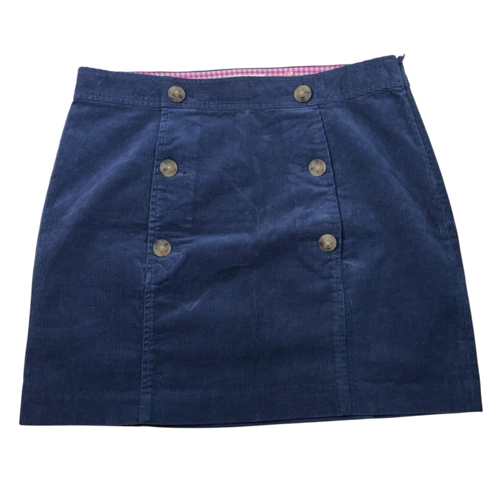 Vineyard Vines Cord Corduroy Sailor Skirt in Blue Blazer Nautical Button NWT 6